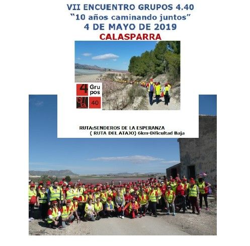 180 participantes de los grupos 4/40 caminan por la salud el próximo sábado por los Senderos de la Esperanza