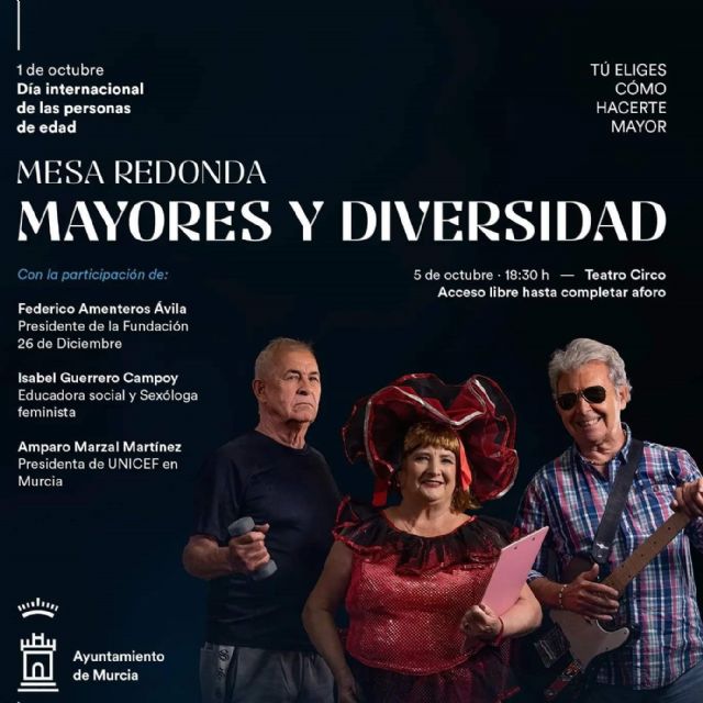 La mesa redonda de experiencias 'Mayores y Diversidad' se celebrará mañana martes en el Teatro Circo