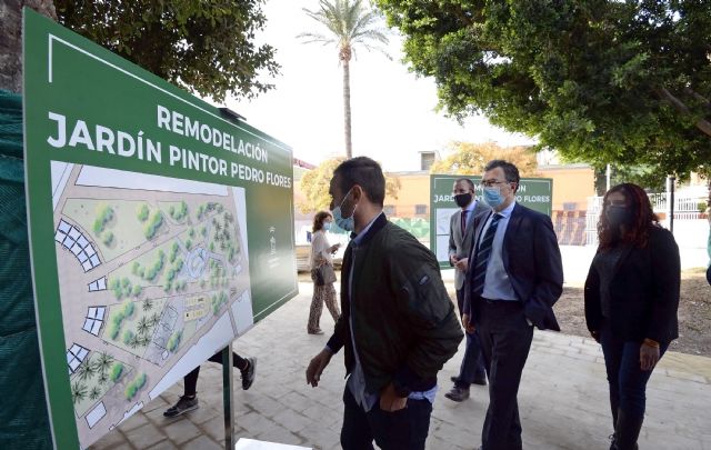 El renovado jardín Pintor Pedro Flores abrirá antes de que acabe el año con zonas diferenciadas por edades y más espacios de sombra