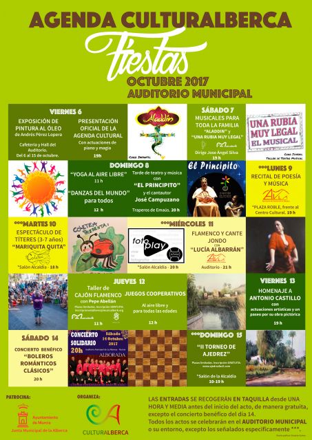 Talleres, teatro, música, danza y juegos cooperativos en la Agenda Culturalberca 2017