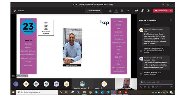 Murcia participa en la reunión de lanzamiento del proyecto europeo HOOP