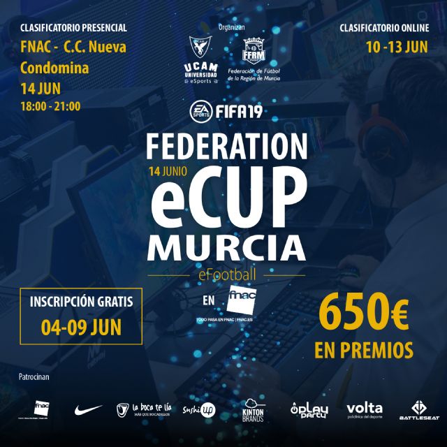 La Federación de Futbol de la Región de Murcia organiza su primera competición de FIFA 19 de la mano de UCAM eSports