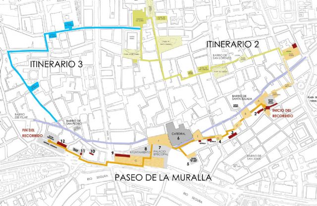 Un recorrido por el trazado original de la muralla permitirá descubrir los vestigios de la Murcia Medieval