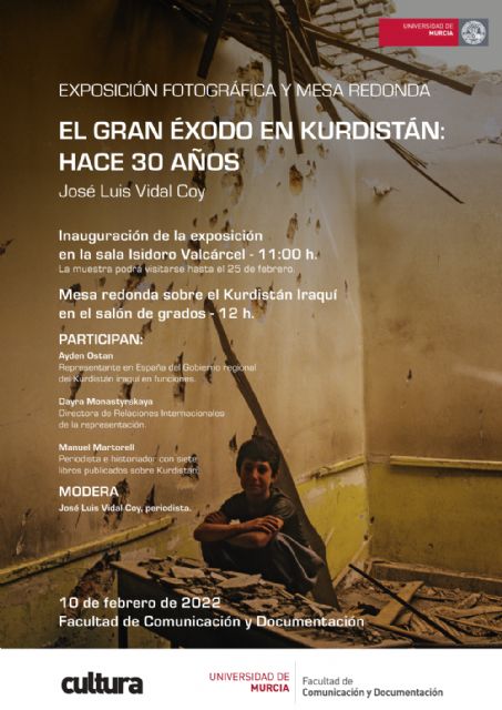 La Universidad de Murcia organiza una mesa redonda y una exposición fotográfica sobre el éxodo de los kurdos iraquíes