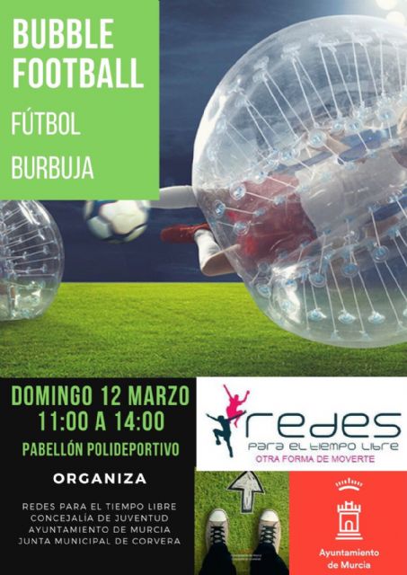 El Programa REDES aterriza en Corvera con la 'Bubble Football' el próximo domingo