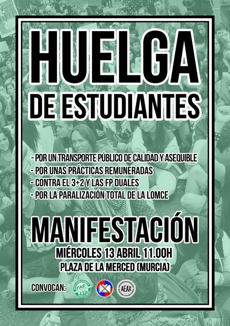 Huelga Estudiantil 13 De Abril Murcia