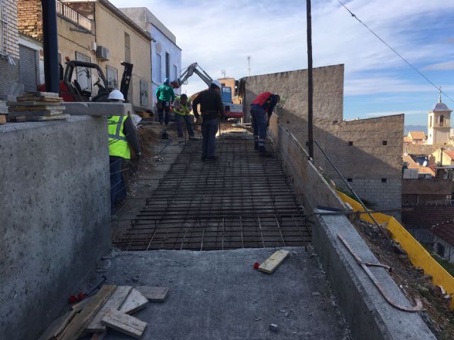 La Concejalía de Fomento finaliza  en un mes las obras de la calle Galilea en Algezares y cumple su compromiso con los vecinos de la zona