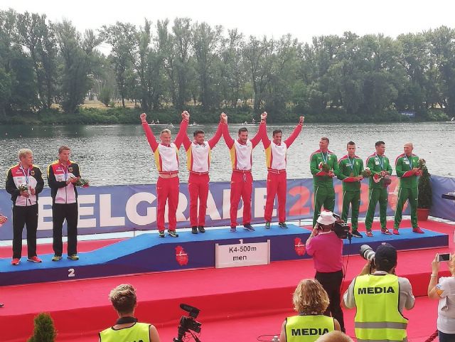 Gran éxito de los piragüistas UCAM con el equipo español en el Campeonato de Europa