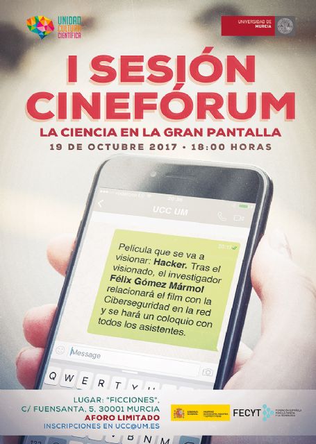 Ciencia y cine se unen en el nuevo cinefórum de la Universidad de Murcia