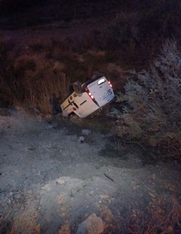 Un herido tras caer por una rambla el vehículo en el que circulaba, en Churra, Murcia