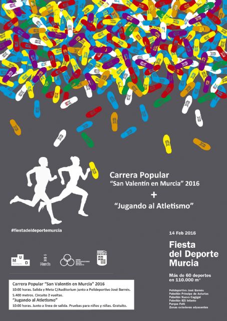 La Carrera 'San Valentín en Murcia' 2016 abre plazo extraordinario de inscripción gratuita