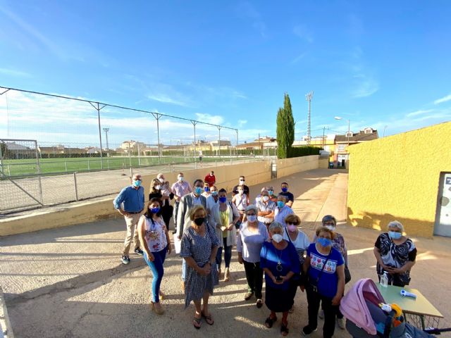 El campo de fútbol de Sangonera La Seca contará con nuevos vestuarios gracias al proyecto que dejó hecho el equipo de Ballesta