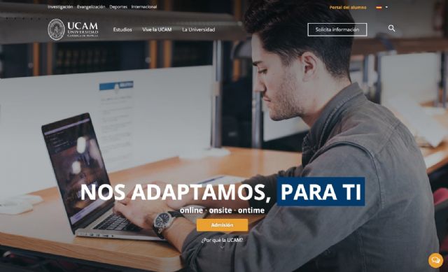 La nueva web de la UCAM pone al estudiante en el centro de la Universidad