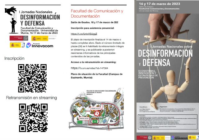 La Universidad de Murcia acoge las primeras Jornadas Nacionales sobre Desinformación y Defensa