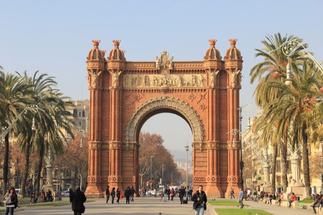 El Arco del Triunfo de Barcelona en una foto de archivo