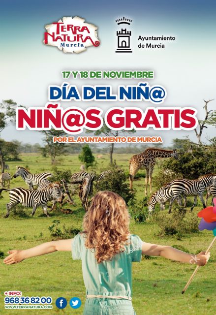 El Ayuntamiento de Murcia hace posible que todos los niños puedan entrar gratis a Terra Natura con motivo del Día de la Infancia