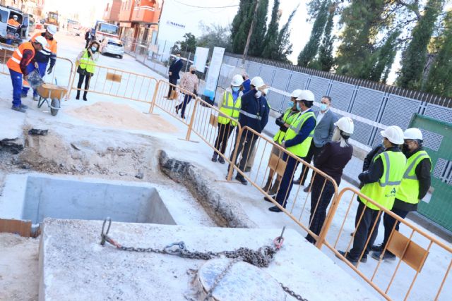 Las obras del nuevo colector de Cabezo de Torres para minimizar las inundaciones provocadas por fuertes lluvias finalizarán en las próximas semanas