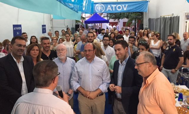 Acto de campaña en la sede del PP de La Alberca