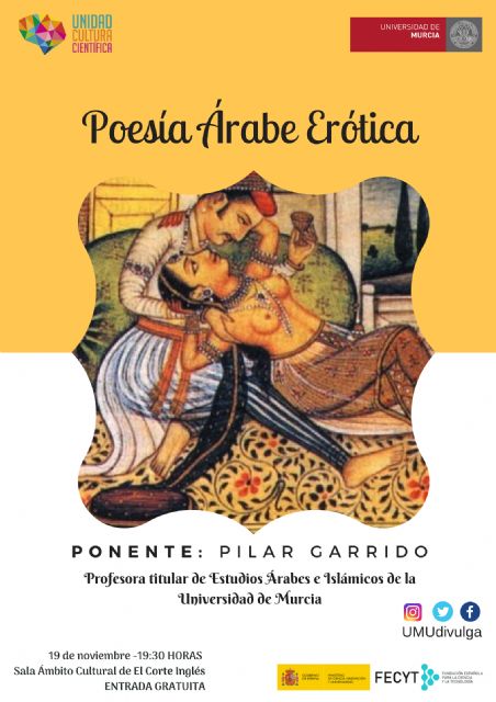 Adéntrate en la ´Poesía Árabe Erótica´ con la profesora de la UMU Pilar Garrido