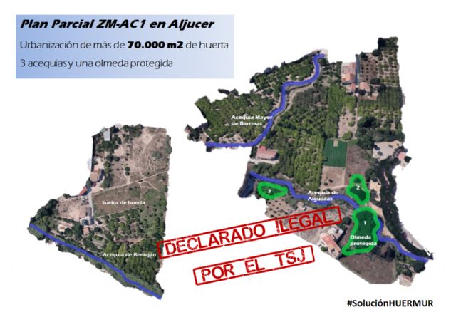 Huermur tumba en el TSJ otro macro plan urbanístico en plena huerta de Murcia