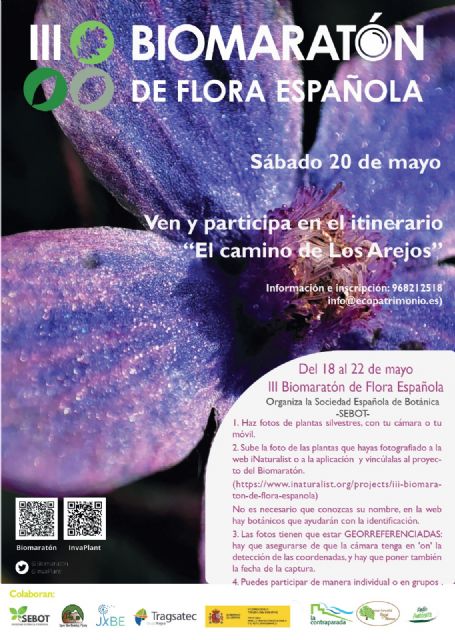 Murcia celebra del 18 al 22 de mayo el III Biomaratón de Flora Española