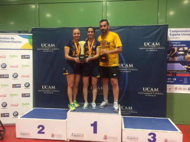 La UCAM logra siete medallas más en el Campeonato de España Universitario de tenis de mesa