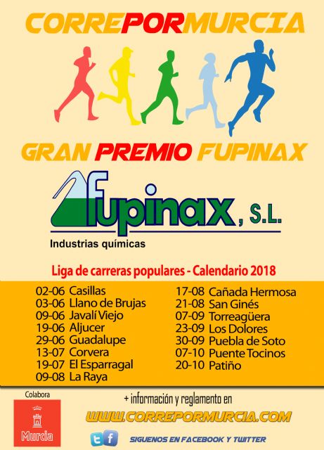 El circuito ´Corre por Murcia´ regresa el 2 de junio para disfrutar del atletismo en  las pedanías del municipio